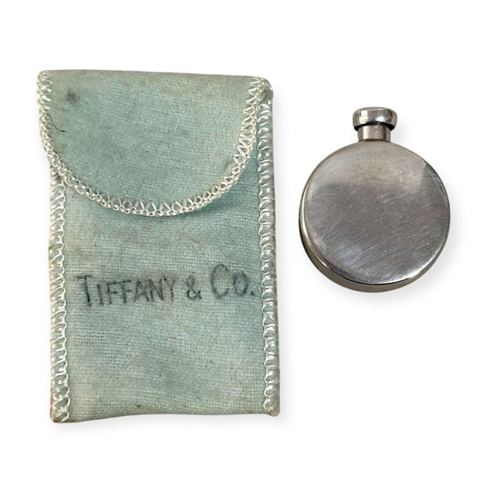 Vintage Tiffany & Co. Sterling Silver Pocket Perfume Flask, Art Deco, (30-40s)